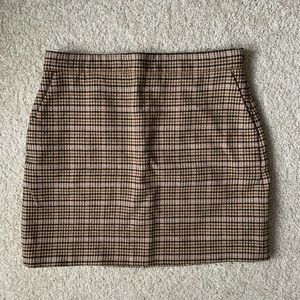 & Other Stories wool plaid skirt